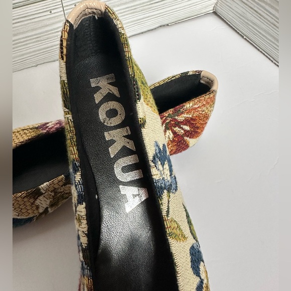 Kokua Women's‎ Floral Ballet Flats - Multicolor Cap Toe Size 35 EU - Picture 2 of 7